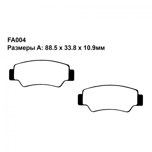 Тормозные колодки синтетические PL004 Sintered