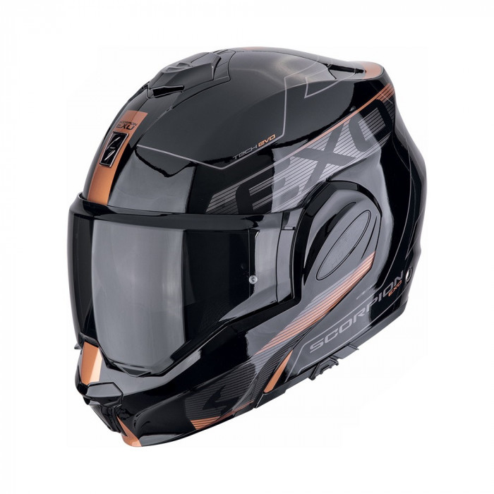 Мотошлем Scorpion EXO EXO-TECH EVO TRAVELLER, цвет Черный/Медный, Размер S