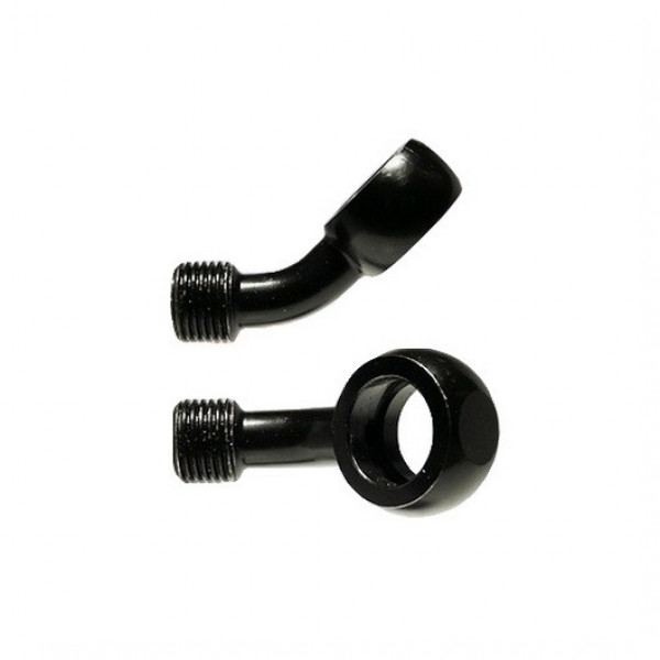 Фитинг тормозного шланга изгиб 45 градусов, цвет Черный