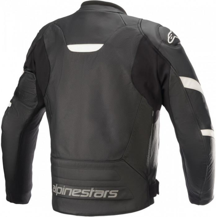 Мотокуртка кожаная Alpinestars FASTER V2 AIRFLOW LEATHER JACKET, черно-белый, размер 50