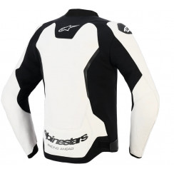 Мотокуртка кожаная Alpinestars GP FORCE V2 LEATHER JACKET, черно-белый