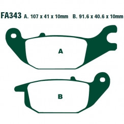 Тормозные колодки органические EBC FA343