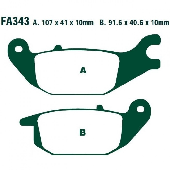 Тормозные колодки органические EBC FA343