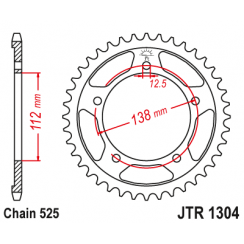 Звезда цепного привода JT JTR1304.39