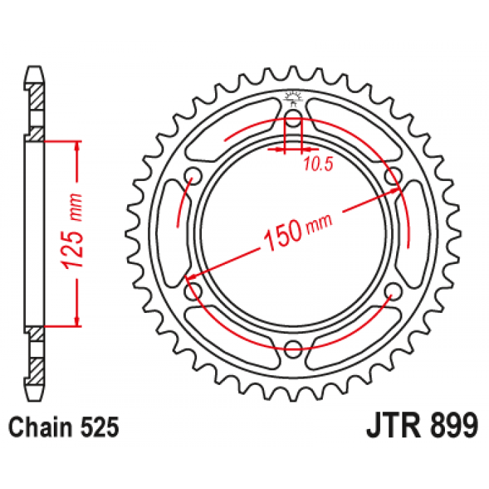 Звезда цепного привода JT JTR899.42