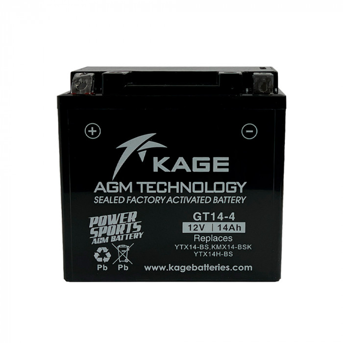 Аккумулятор KAGE YTX14-BS, YTX14H-BS