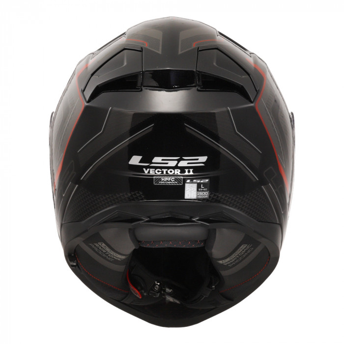 Мотошлем LS2 FF811 VECTOR II ALIZER, черно-красный, размер M