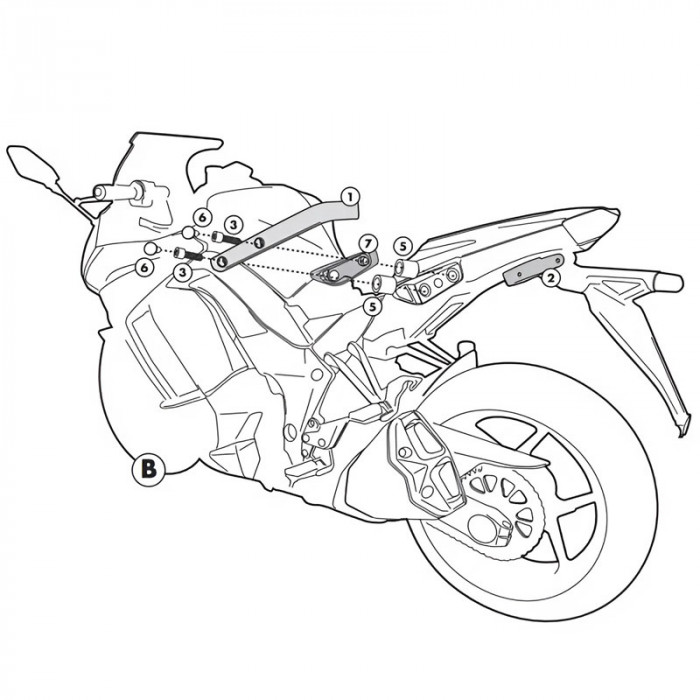 Установочный комплект GIVI 4100KIT для PLXR4100