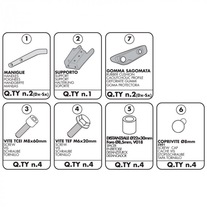 Установочный комплект GIVI 4100KIT для PLXR4100