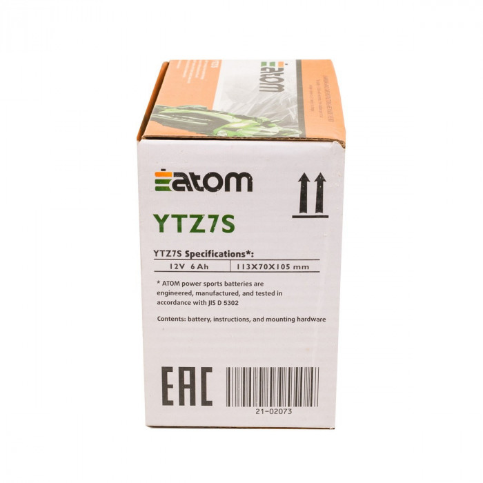 Мото аккумулятор ATOM YTZ7S GEL гелевый