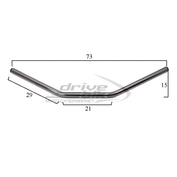 Руль универсальный стальной Flat Bar, цвет Хром