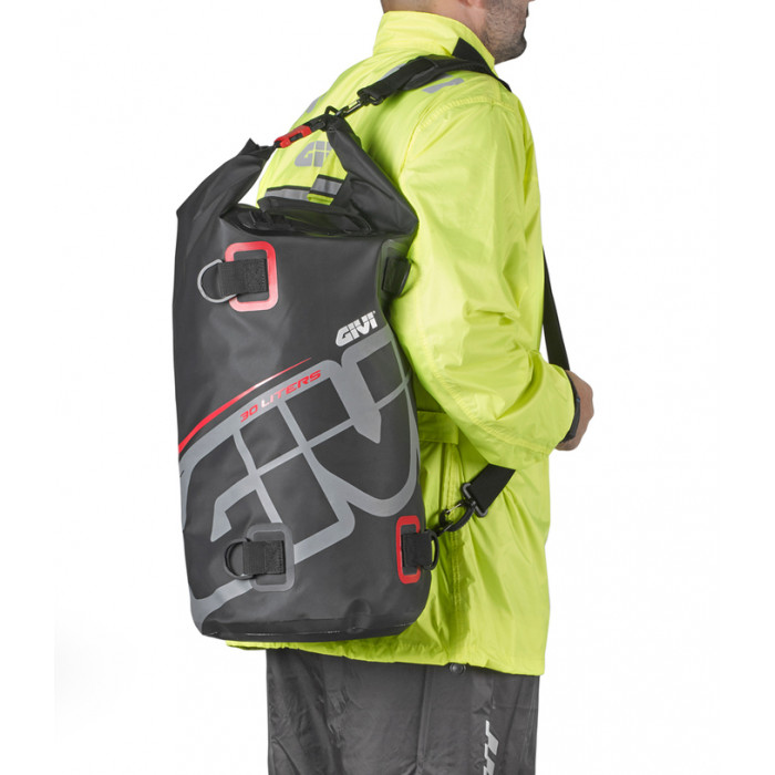 Сумка GIVI EA114GR для мотоцикла водонепроницаемая GREY RED 30 л.