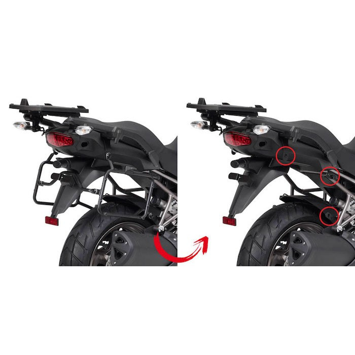 Крепеж боковых кофров KAPPA KLR4105 для KAWASAKI Versys 1000 (2012-2014), цвет Черный