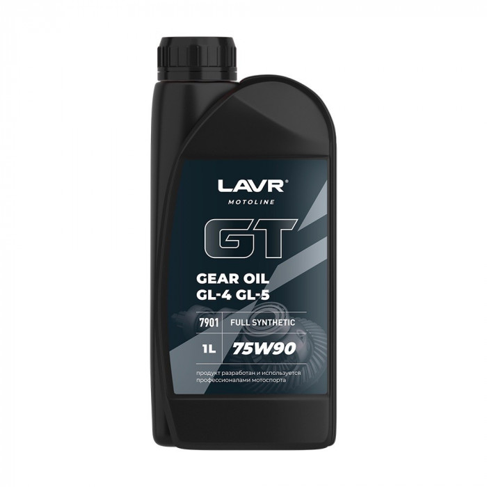 Трансмиссионное масло LAVR GT GEAR OIL 75W90 GL4/5 1л