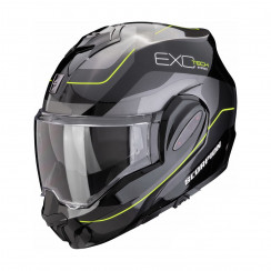 Мотошлем Scorpion EXO EXO-TECH EVO PRO COMMUTA, цвет Черный/Серебристый/Желтый, Размер M