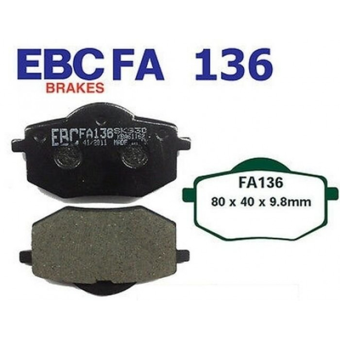Тормозные колодки органические EBC FA136