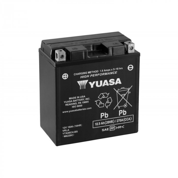 Мото аккумулятор YUASA YTX20CH-BS