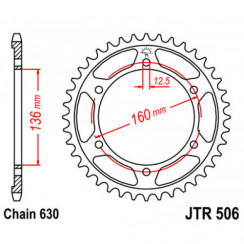 Звезда цепного привода JT JTR506.40