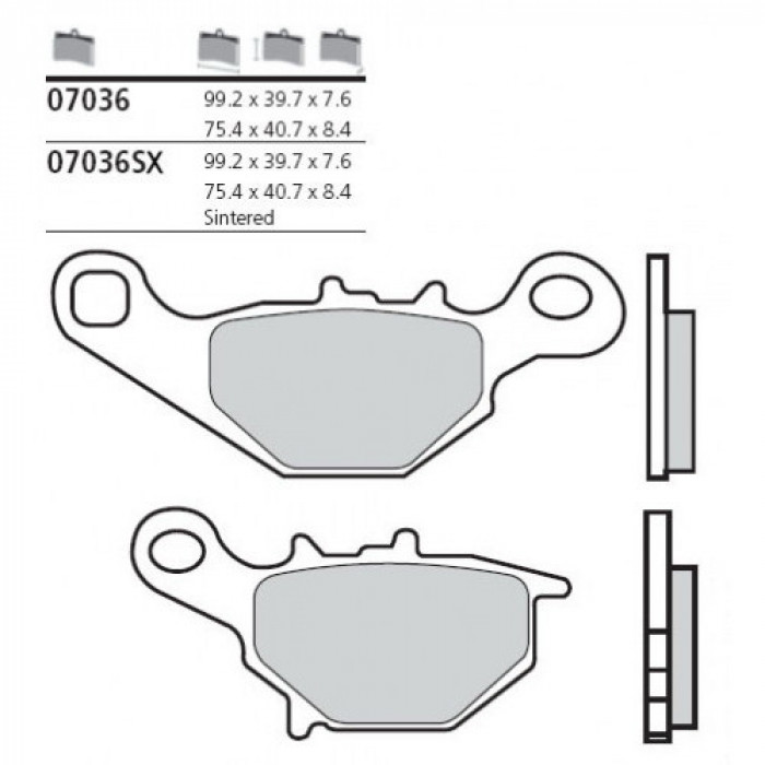Тормозные колодки Brembo 07036