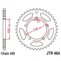 Звезда цепного привода JT JTR464.49