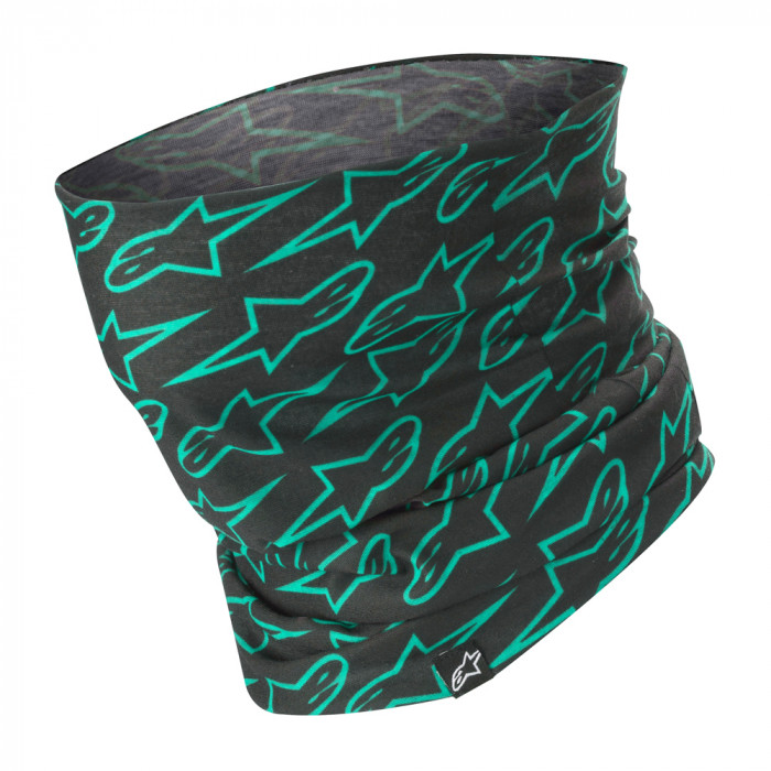 Бафф Alpinestars ASTARS NECK TUBE, черно-бирюзовый