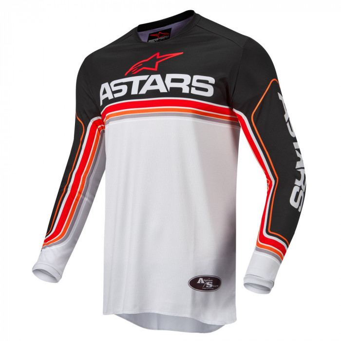Джерси Alpinestars FLUID SPEED JERSEY, черно-серо-красный, размер S