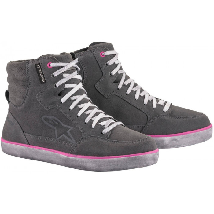 Мотоботы Alpinestars J-6 WATERPROOF WOMEN'S, светло-серый-фуксия, размер 5