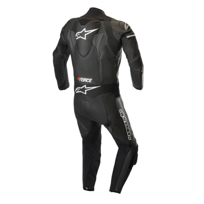 Мотокомбинезон кожаный Alpinestars GP FORCE 1PC, красно-черно-бело-оранжевый, размер 48