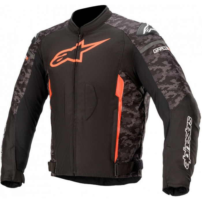 Мотокуртка Alpinestars T-GP PLUS R V3 JKT, черно-камуфляжно-красный, размер S