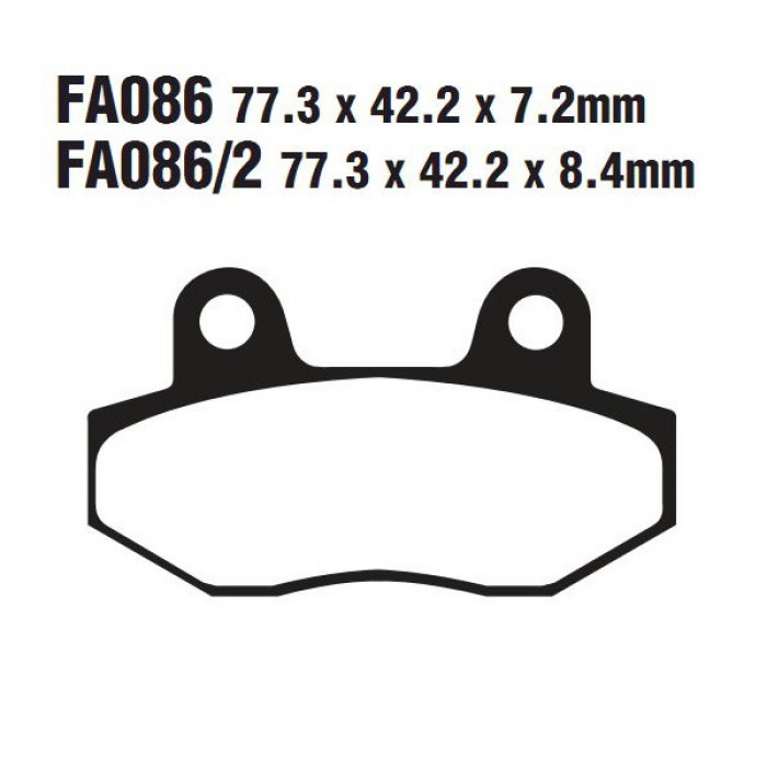 Тормозные колодки органические EBC FA086