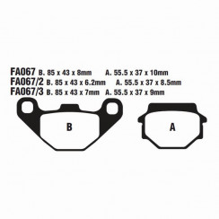 Тормозные колодки органические EBC FA067/3