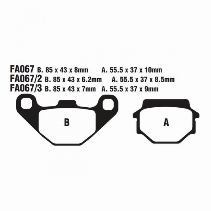 Тормозные колодки органические EBC FA067/3