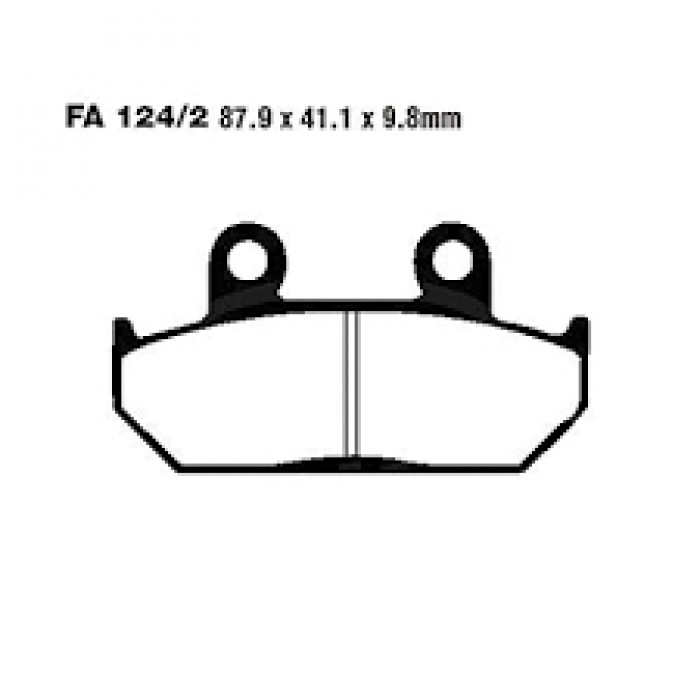 Тормозные колодки полусинтетические EBC FA124/2V