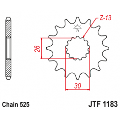 Звезда цепного привода JT JTF1183.18