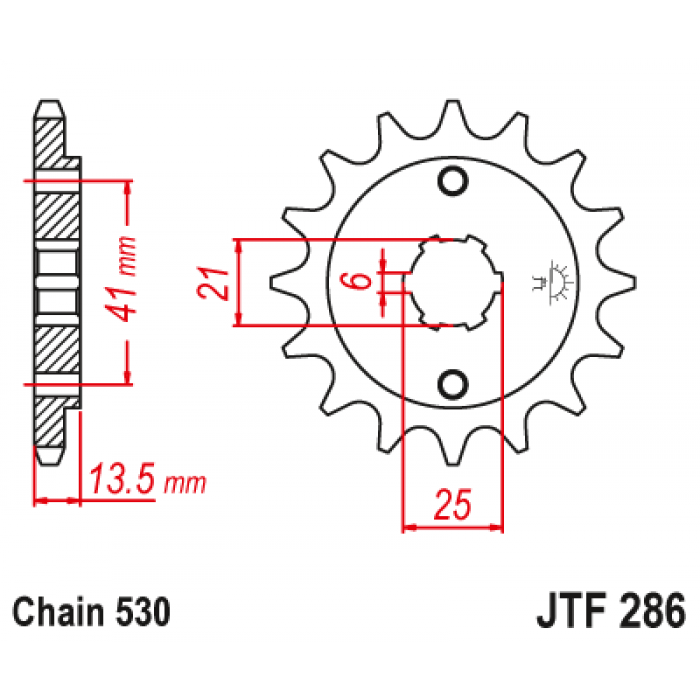 Звезда цепного привода JT JTF286.15