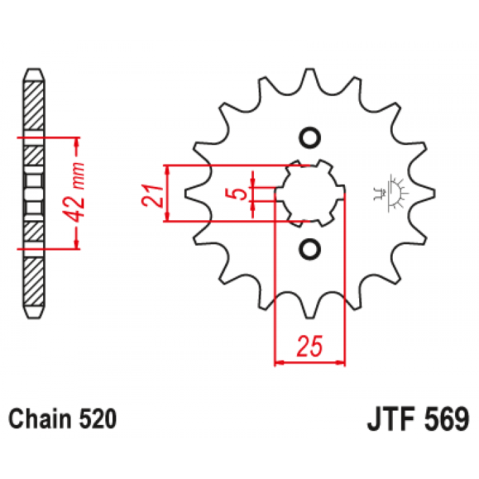 Звезда цепного привода JT JTF569.15