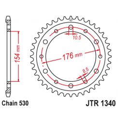 Звезда цепного привода JT JTR1340.44ZBK