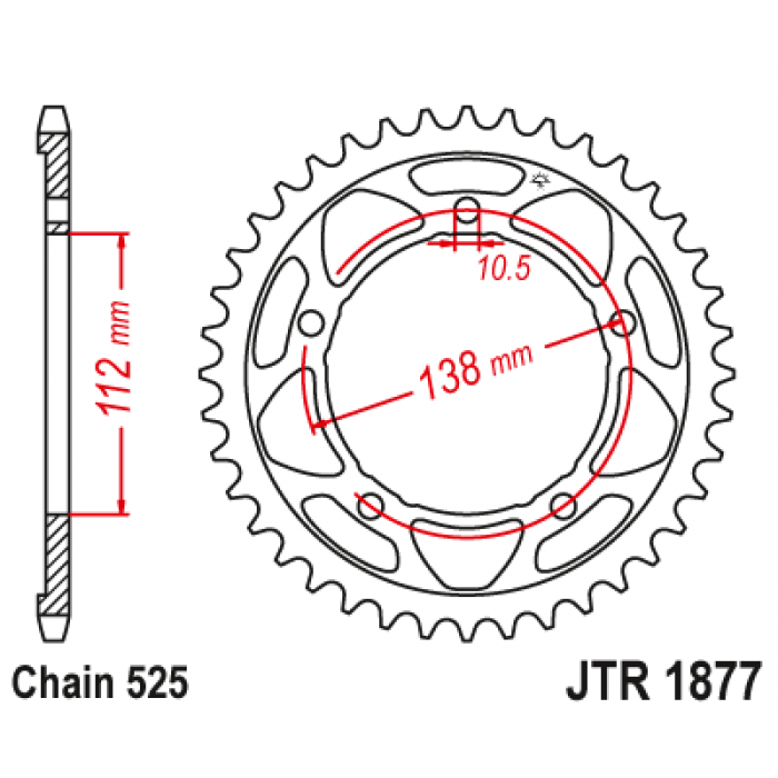 Звезда цепного привода JT JTR1877.41