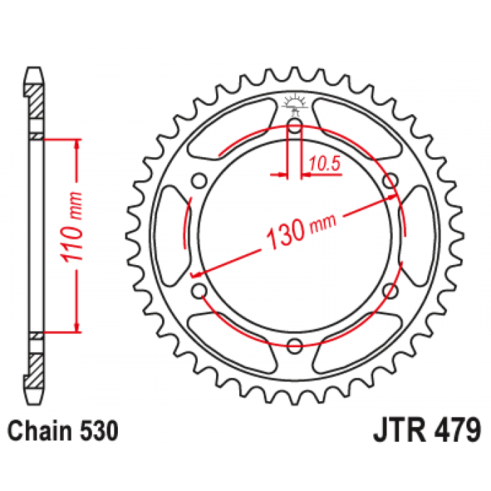 Звезда цепного привода JT JTR479.46ZBK