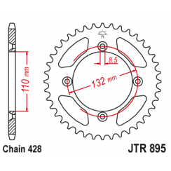 Звезда цепного привода JT JTA895.50BLK