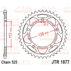 Звезда цепного привода JT JTR1877.45