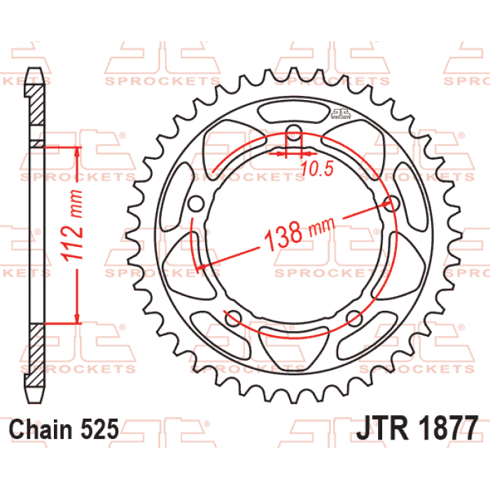 Звезда цепного привода JT JTR1877.45