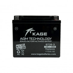 Аккумулятор KAGE YTX20L-BS, GYZ20HL, GYZ20L, YTX20HL-BS