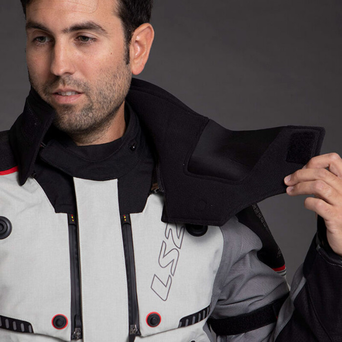Мотокуртка мужская LS2 APOLLO MAN JACKET, черно-темно-серый, размер 2XL