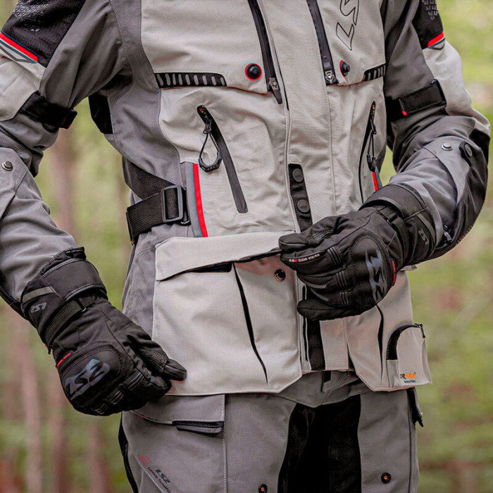 Мотокуртка мужская LS2 APOLLO MAN JACKET, черно-темно-серый, размер 2XL