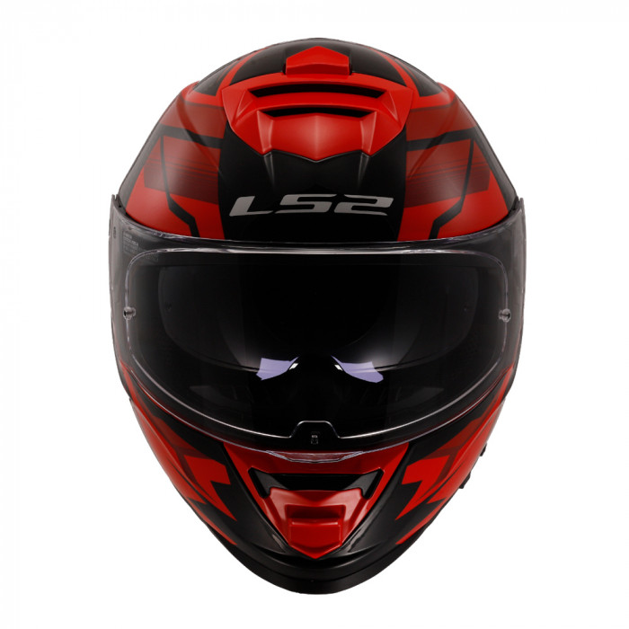 Мотошлем LS2 FF800 STORM II TRACKER(сломаны очки, сломан механизм подъёма визора, сколы и мелкие царапины), черно-красный, размер M
