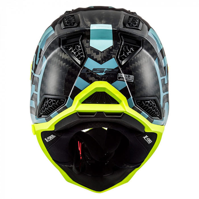 Мотошлем LS2 MX703 C X-FORCE BARRIER, черно-серо-желтый, размер S