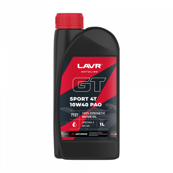 Моторное масло LAVR GT SPORT 4T 10W-40 1л