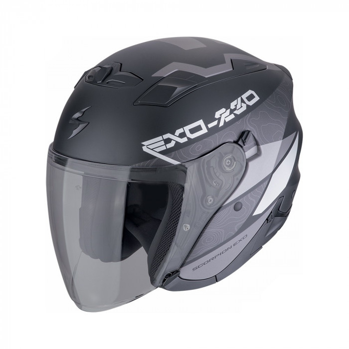 Мотошлем Scorpion EXO EXO-230 BAND, цвет Черный Матовый/Серебристый, Размер 2XL