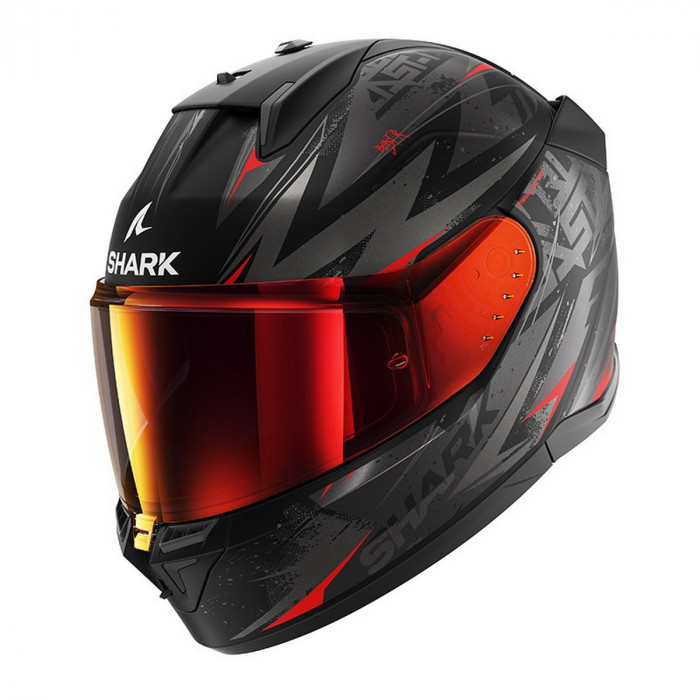 Мотошлем SHARK D-SKWAL 3 BLAST-R, цвет Черный/Серый/Красный, Размер 2XL